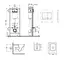 Подвесной унитаз Qtap Crow Ultra Quiet + инсталляция Qtap Nest 4 в 1 (квадратная клавиша Satin), Белый - миниатюра 2