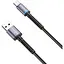 Кабель XO NB215 2.4A Intelligent conversion light braided data cableType-c cable Чорний - мініатюра 1