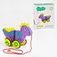 Игрушка-каталка "Динозаврик" деревянная С63987 Разноцветный - миниатюра 1