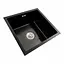 Кухонная мойка PVD черная СМ 44x44 Platinum Handmade (монтаж под столешницу), Черный - миниатюра 8