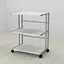 Этажерка на колесиках Ferrum-decor Камило 75x40x60 металл Серый ДСП Белый 16мм (FRD-102547) - миниатюра 1