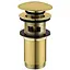 Донний клапан Omnires click-clack brushed brass A706BSB, Золотий - мініатюра 1