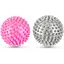 Набор массажных мячей Gymtek 70 мм 2 шт твердый/мягкий серо-розовый - миниатюра 1