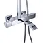 Душова система з термостатом Gappo G2407-40, вилив - перемикач на лійку, хром - мініатюра 3