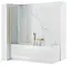 Шторка для ванни Rea Elegant 80 brushed gold нерухома REA-W6601, Універсальна, прозорий, золотий - мініатюра 1