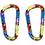 Брелок-карабин Munkees 3327 Flower colored 6х60 мм Multi Color (1012--3327-MC) - миниатюра 1