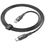 Дата кабель Hoco U120 Transparent explore intelligent power-off PD 60W Type-C to Type-C (1.2m) Black - мініатюра 4