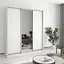 Шафа-купе тридверна MebelStar Стандарт AL 2ДСП/Дзеркало 180x45x210 см Аляска білий (MBS-2890) - мініатюра 1