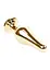 Металева анальна пробка з кристалом Boss Jewellery Gold Butt Plug Light 9.5 см (блакитний) - мініатюра 4