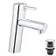 Смеситель для умывальника M-Size + нажимной донный клапан Grohe Concetto 23932001 Хром - миниатюра 1