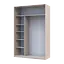 Шафа купе Doros Сіті Лайт Кашемір 1 ДСП / 1 дзеркало 150х60х225 (80736353) - мініатюра 4