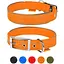 Ошейник для собак Dog Extreme из нейлона двойной со светоотражающей вставкой ширина 20 мм длина 30-40 см оранжевый - миниатюра 2