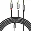 Адаптер rca3.5 мм перехідник Hoco UPA10 Double lotus AUX audio cable 1.5 м - мініатюра 1