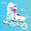 Ролики Neon Inline Skates Размер 30-33 Бирюзовый - миниатюра 4