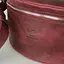 Шкіряна поясна сумка бордова вінтажна - мініатюра 4