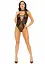 Leg Avenue Net and lace halter bodysuit OS Black One size - миниатюра 9