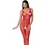 Бодистокинг Passion BS069 комбинезон имитация чулок и боди S/M/L red - миниатюра 1