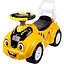 Автомобиль для прогулок - толокар ТехноК с музыкальным рулем желтый - миниатюра 1