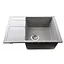 Гранітна мийка Globus Lux One сірий камiнь 650x500мм-А0005 000022390, Сірий - мініатюра 2