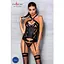 Сітчастий комплект із візерунком Passion Hima CorSet black L/XL - мініатюра 3