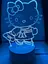 Светильник ночник 3D Hello kity, RGB 16 цветов, USB - миниатюра 6