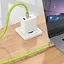 Дата кабель-шнурок Hoco GH7 Elegant Type-C to Type-C (1.8m) Fluorescent Green - мініатюра 4