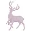 Елочная игрушка MIS LT Олень 8,5х13х3 см розовый - миниатюра 1