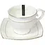 Чашка фарфоровая Снежная Королева Interos белая 280 мл с блюдцем 506710-А - миниатюра 1
