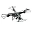 Квадрокоптер MHZ із камерою на радіокеруванні CK-23 акумулятор USB зарядне додаткові лопаті світло 27см Чорний - мініатюра 2