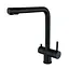 Змішувач для кухні на дві води Zerix LUX-021 Black ZX4870 Чорний матовий - мініатюра 1