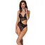Боди с ажурным лифом Passion Christa Body black L/XL - миниатюра 1