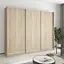 Шафа-купе тридверна MebelStar Уні AL 3ДСП 250x45x210 см Дуб сонома (MBS-3048) - мініатюра 1