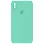 Чехол Epik Silicone Case Square Full Camera Protective AA для Apple iPhone X/XS 5.8 Бирюзовый/Turquoise - миниатюра 1