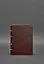 Шкіряний блокнот на кільцях (софт-бук) 9.0 з твердою бордовою обкладинкою - мініатюра 2