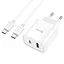 Сетевое зарядное устройство с кабелем Hoco C80A Plus Rapido PD20W+QC3. 0 charger set(Type-C to Type-C) белый - миниатюра 1