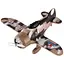 Детский металлический самолет A-Toys XG879-102 инерционный бежевый - миниатюра 1