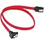 Комплект кабелів Atcom Sata + Sata 3.0 кутовий під 90 г із застібками чорні довжина 0.5 м - мініатюра 1