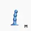 Насадка для страпону Strap-On-Me Dildo Plug Balls Blue Metallic M - мініатюра 2