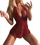 Секси пеньюар с открытой спиной S/M Бордовый K0587-2 - миниатюра 1