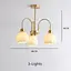 Світлодіодна люстра Тюльпан 5000 (Золота) на 3 плафони - мініатюра 2