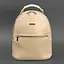 Шкіряний жіночий міні-рюкзак Kylie Світло-бежевий краст - мініатюра 6