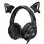 Игровые наушники с кошачьими ушками Onikuma K9 3.5 с микрофоном |Наушники для стриминга Черный - миниатюра 2