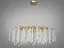Алюмінієва кришталева люстра Гліцинія витягнутої форми, 10 ламп - мініатюра 1