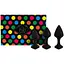 Набір силіконових анальних корків FeelzToys Bibi Butt Plug Set 3 шт. Black - мініатюра 1
