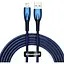 Кабель Baseus Gli ммer Series Fast Charging Data Cable USB to iP 2.4A 2 м блакитний - мініатюра 1