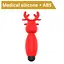 Вибратор для клитора Erospace Sweet Play Mini Reindeer Vibrator A10 8.8 см красный - миниатюра 6