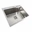 Кухонная мойка 60x50 нержавейка Platinum Handmade с подставкой для ножей, Нержавеющая сталь - миниатюра 3