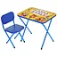 Детский столик Bambi M 5965-4 Три кота складной со стульчиком цифры - миниатюра 1