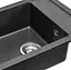 Кухонна мийка гранітна Rea Rino black плямисту ZLE-00104, Чорний - мініатюра 2