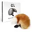 Силіконова анальна пробка Art of Sex з хвостом із натурального хутра Size M Red fox - мініатюра 6